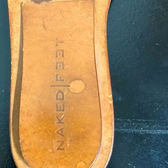 Naked Feet Neon Green Mule Slip-on Flat Sandals Sz 9 - Picture 7 of 7